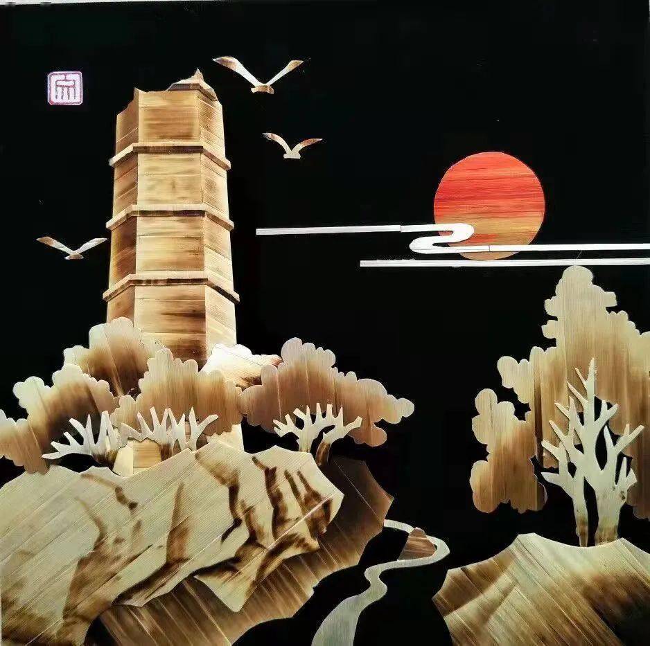莊浪縣"三區(qū)"文化工作者制作的非遺作品&mdash;&mdash;麥稈畫_民間_平涼_習所